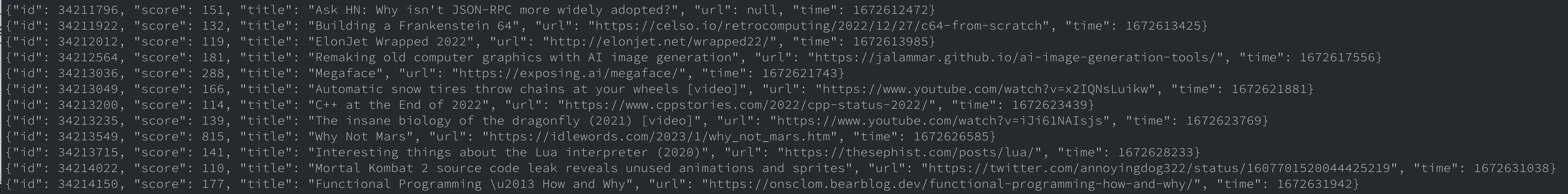Dataset view