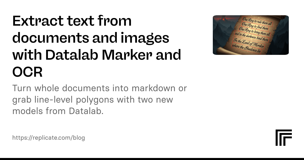 Extract text from documents and images with Datalab Marker and OCR