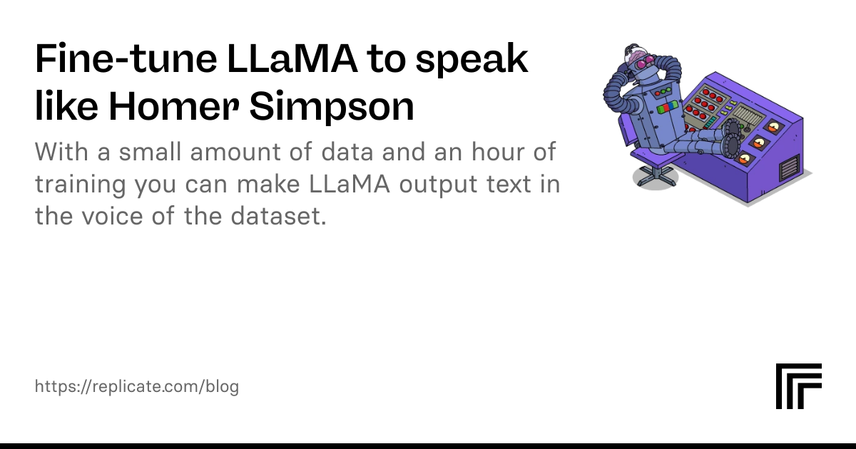 Fine-tune LLaMA to speak like Homer Simpson