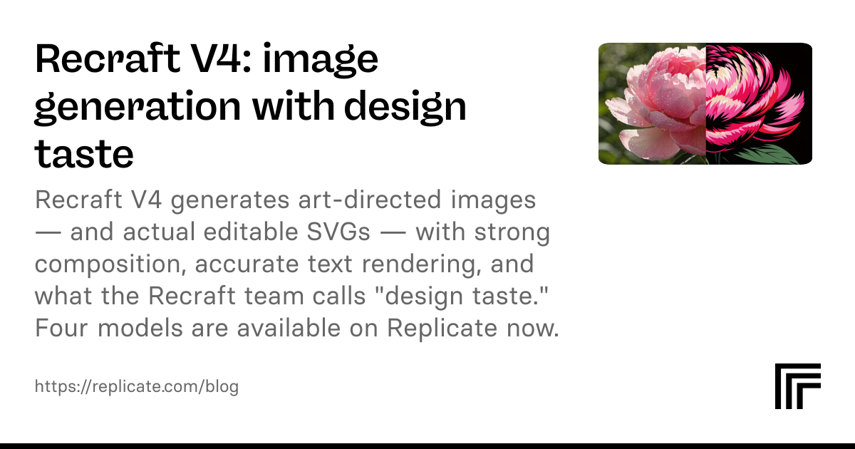 Recraft V4: image generation with design taste