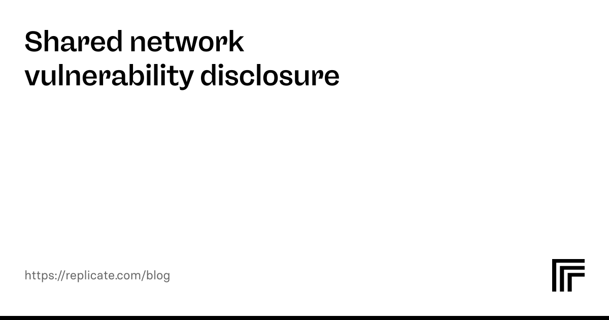 Shared Network Vulnerability Disclosure