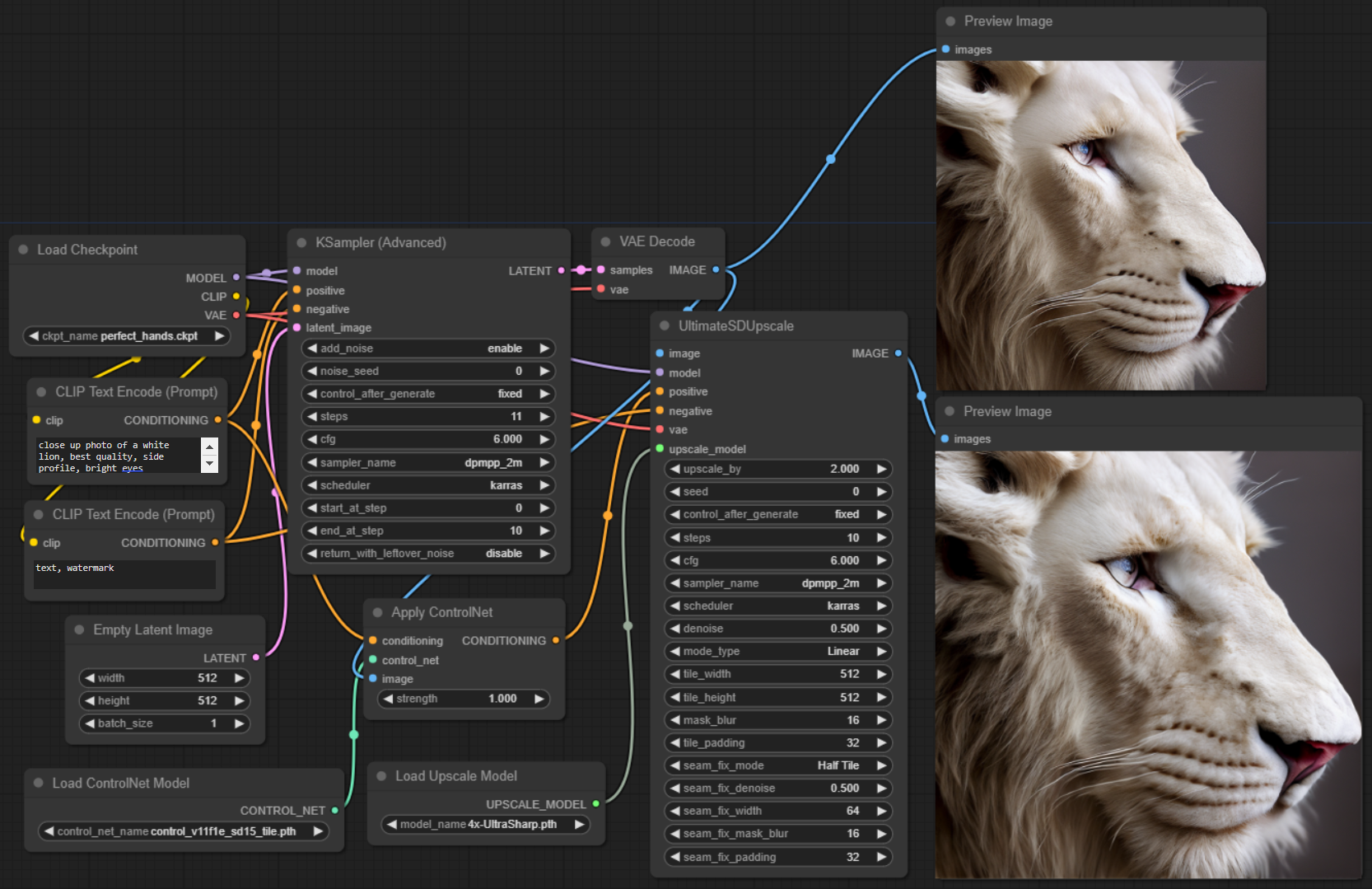 An ultimate SD upscale workflow